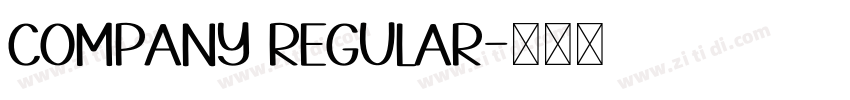 COMPANY REGULAR字体转换